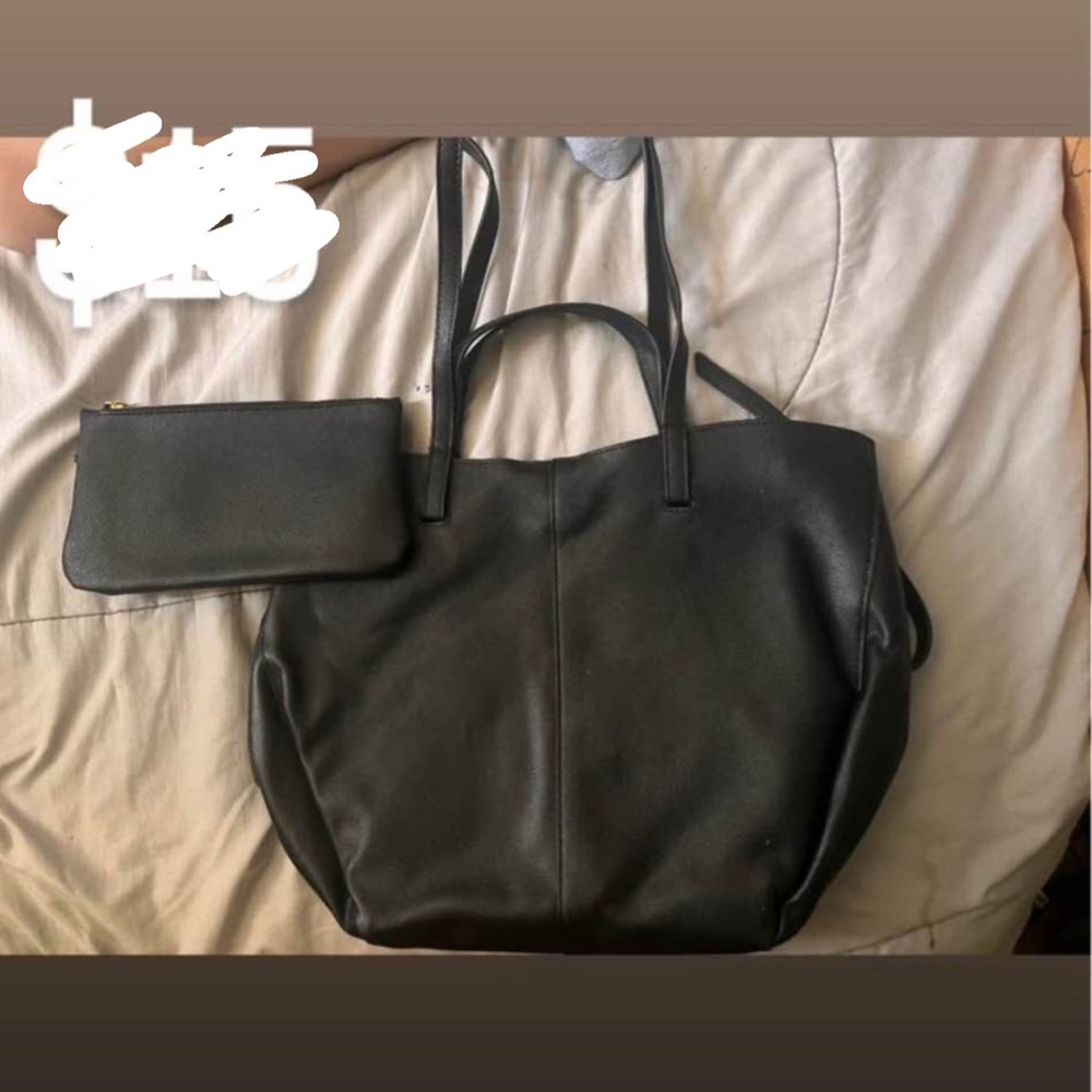 Elegant Black Tote Bag Set